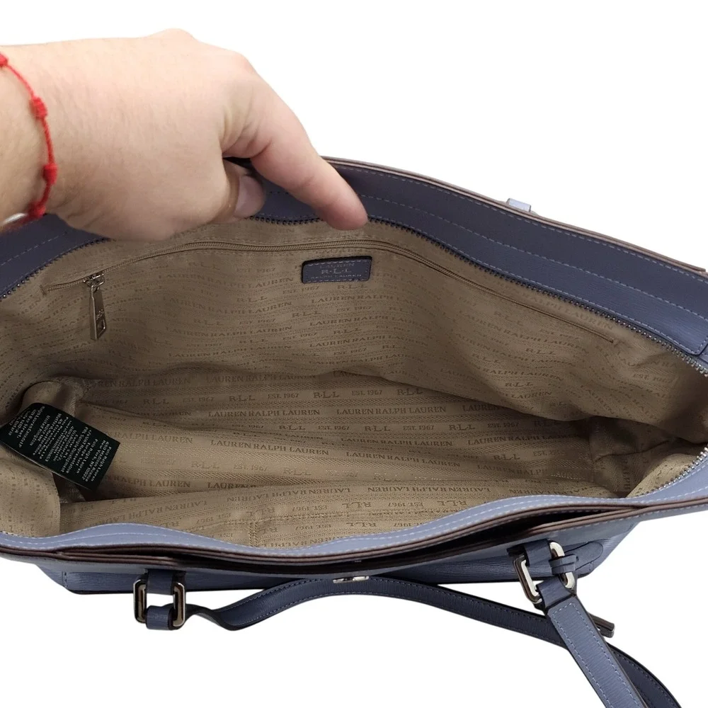 Ralph‎ Lauren Newbury Halee-tt3-med Blue Mist Medium Tote Bag Purse NWOB!